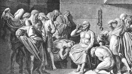 Sócrates bebiendo cicuta